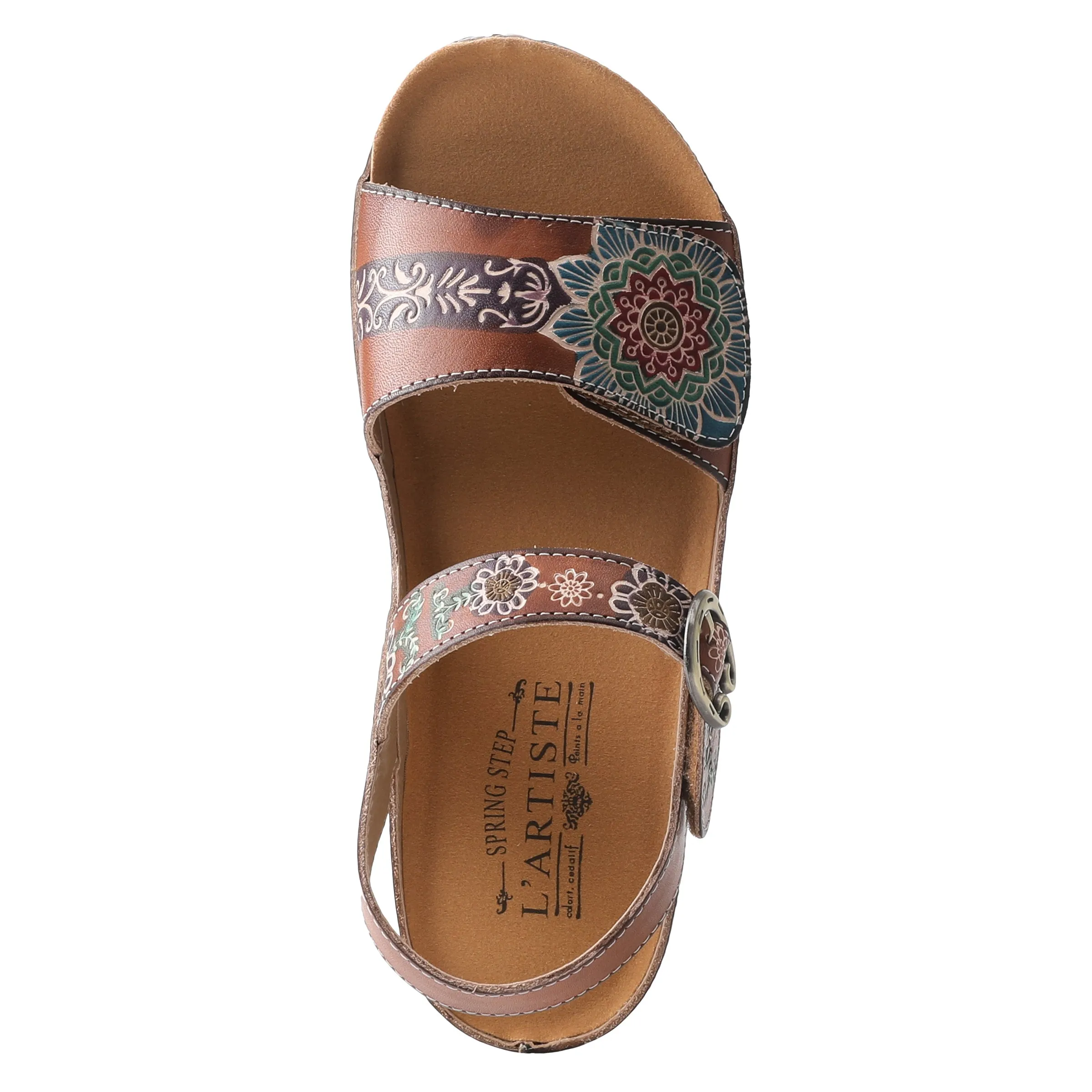 Spring Step Shoes L'Artiste Roshni Sandals Women's Hand Painted Leather