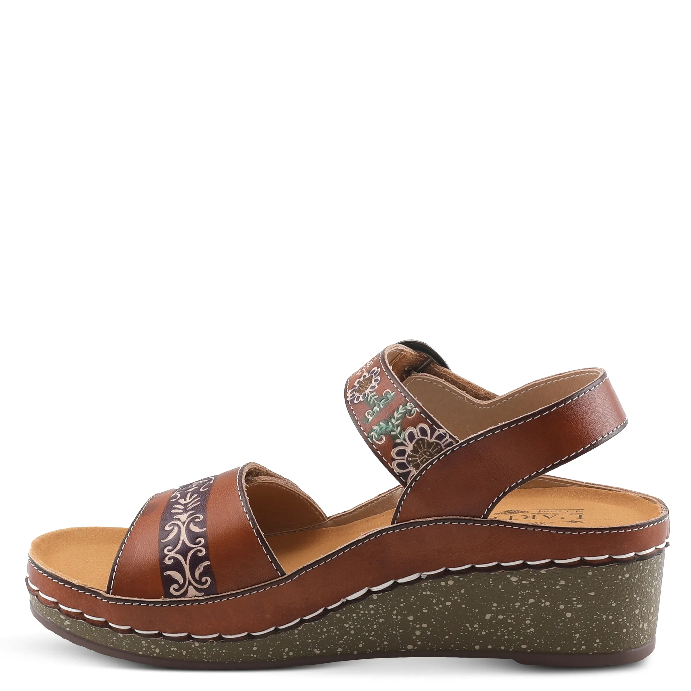 Spring Step Shoes L'Artiste Roshni Sandals Women's Hand Painted Leather