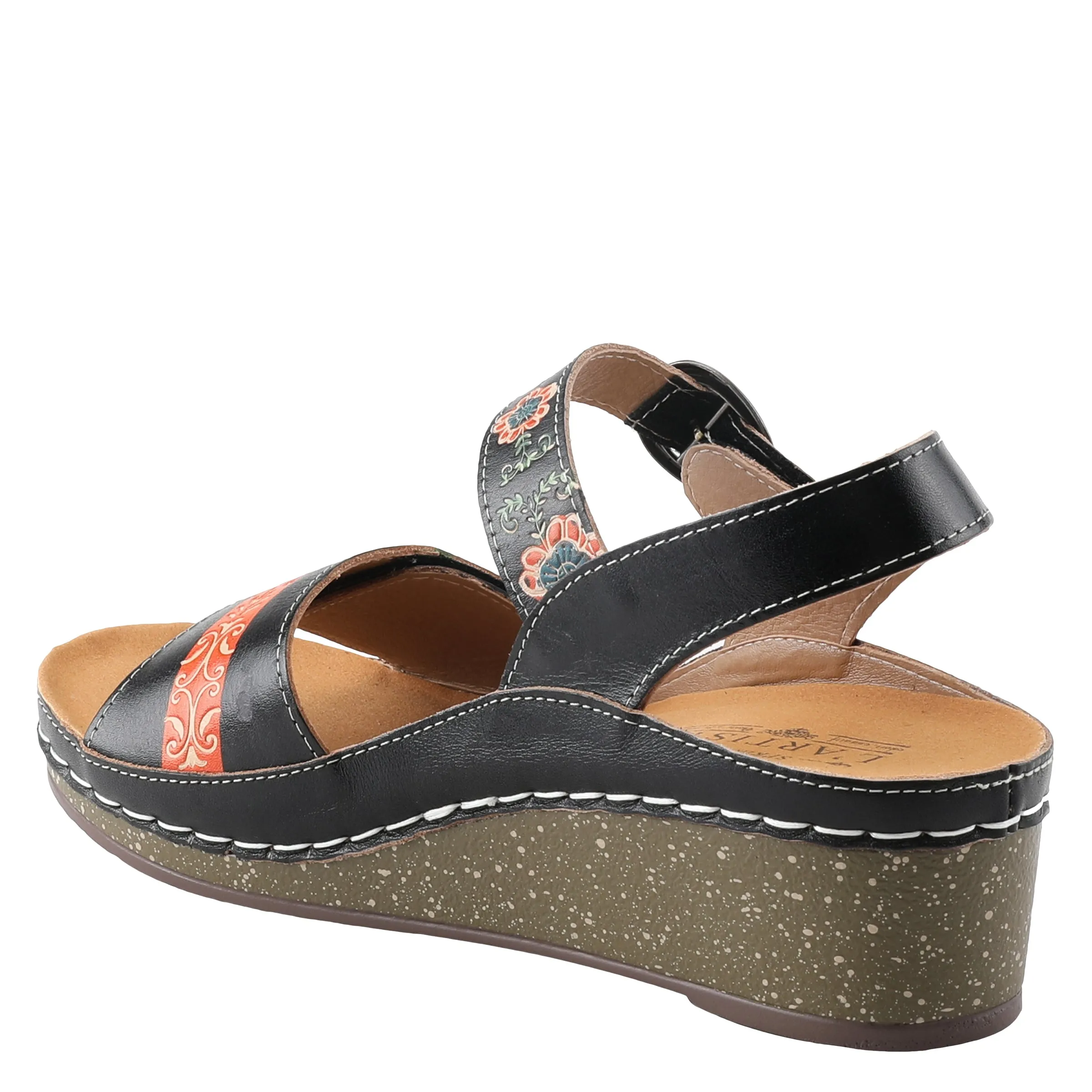 Spring Step Shoes L'Artiste Roshni Sandals Women's Hand Painted Leather