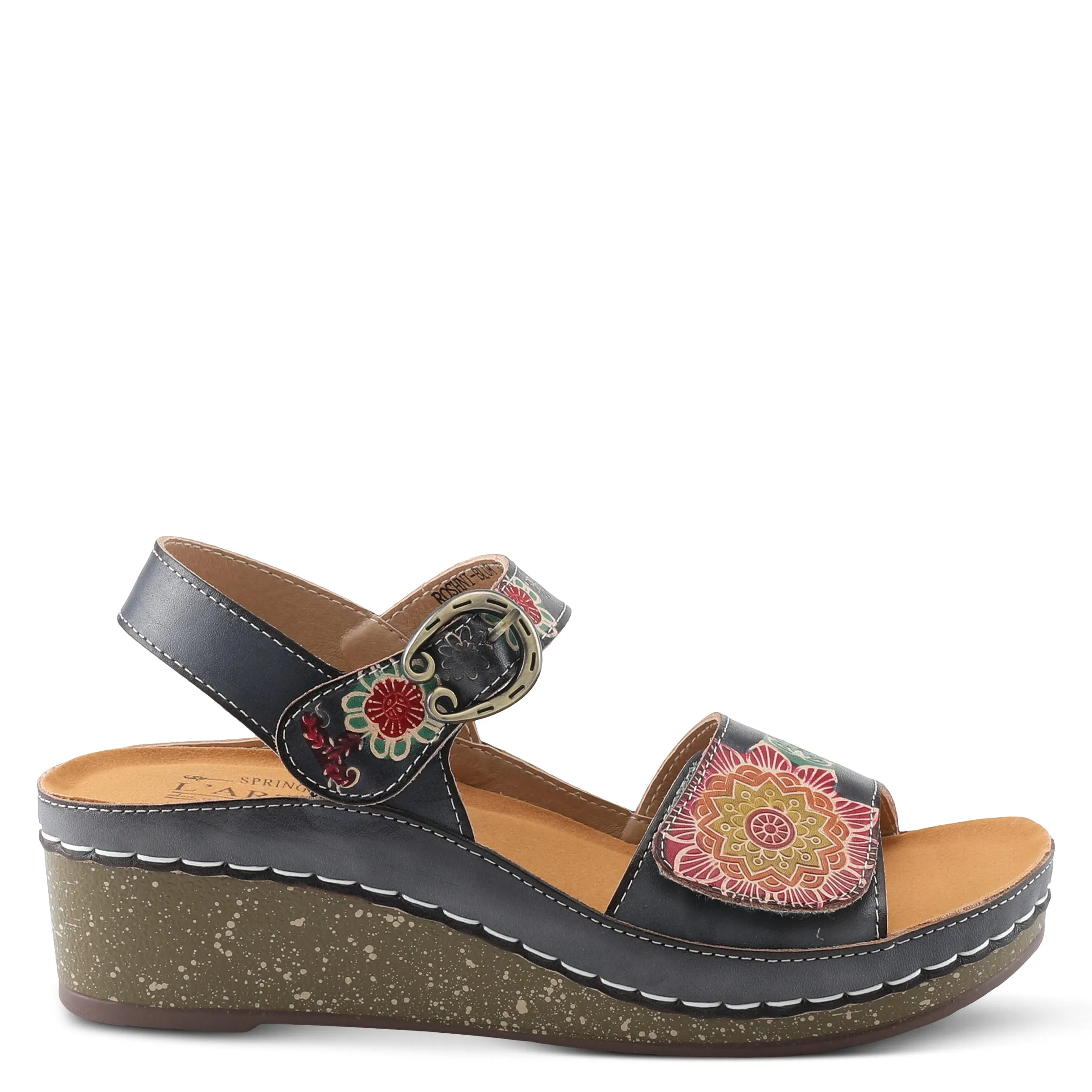 Spring Step Shoes L'Artiste Roshni Sandals Women's Hand Painted Leather