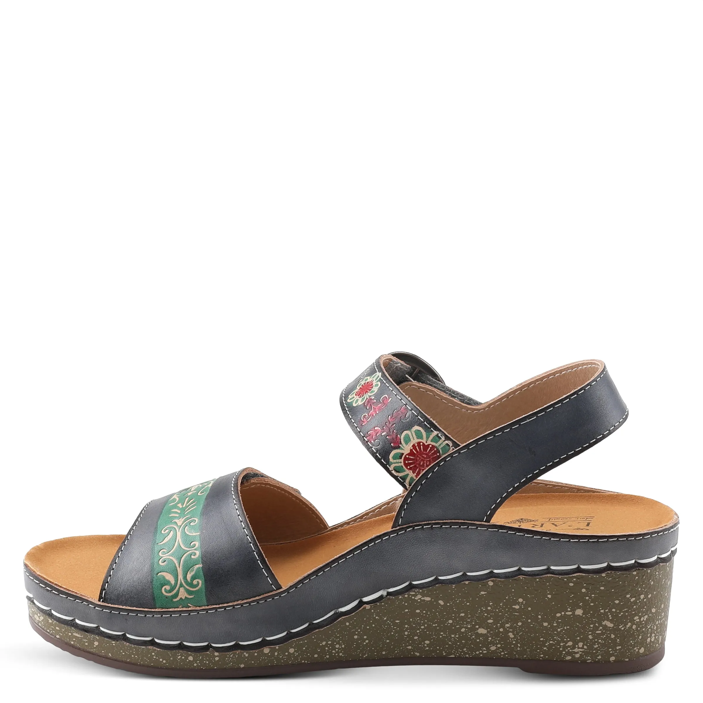 Spring Step Shoes L'Artiste Roshni Sandals Women's Hand Painted Leather