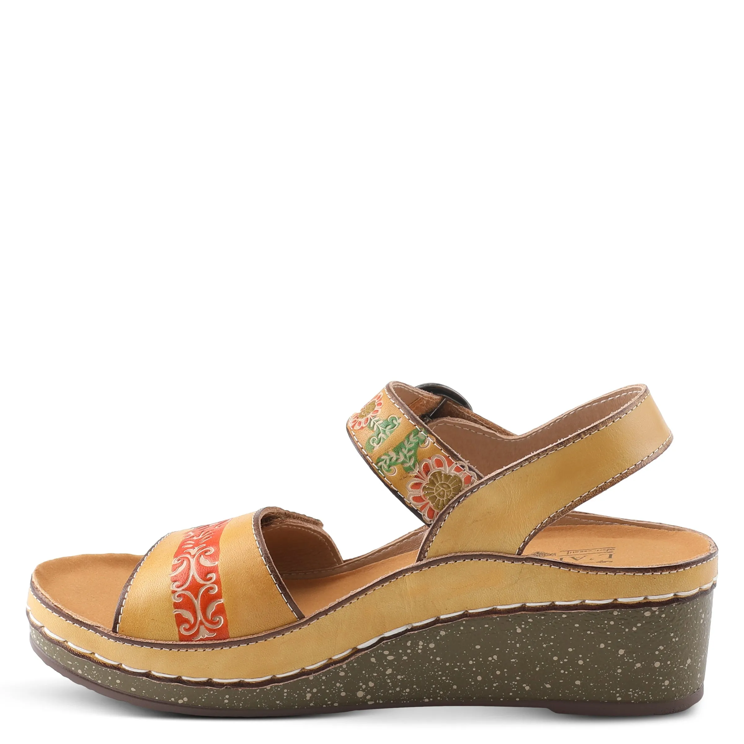 Spring Step Shoes L'Artiste Roshni Sandals Women's Hand Painted Leather