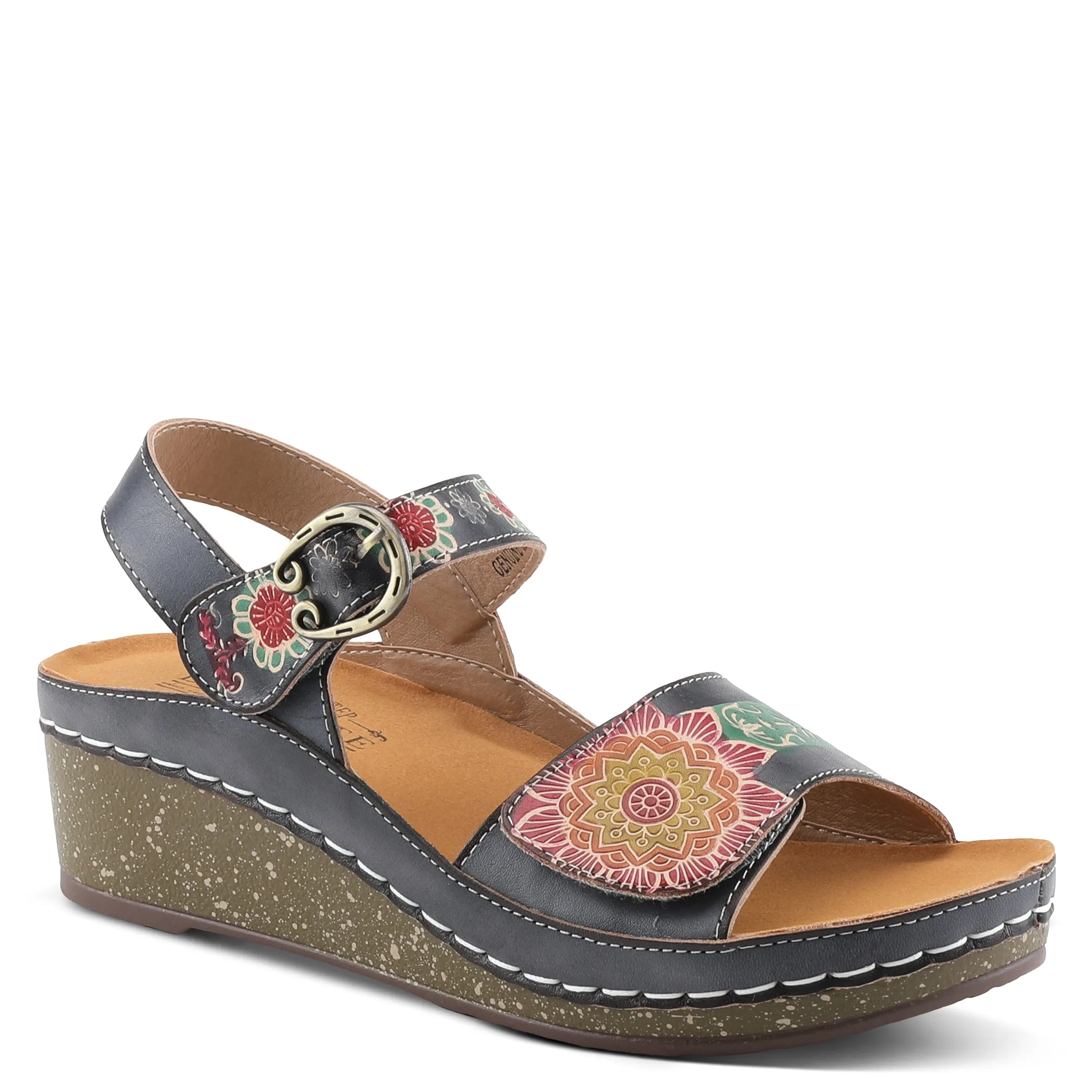 Spring Step Shoes L'Artiste Roshni Sandals Women's Hand Painted Leather