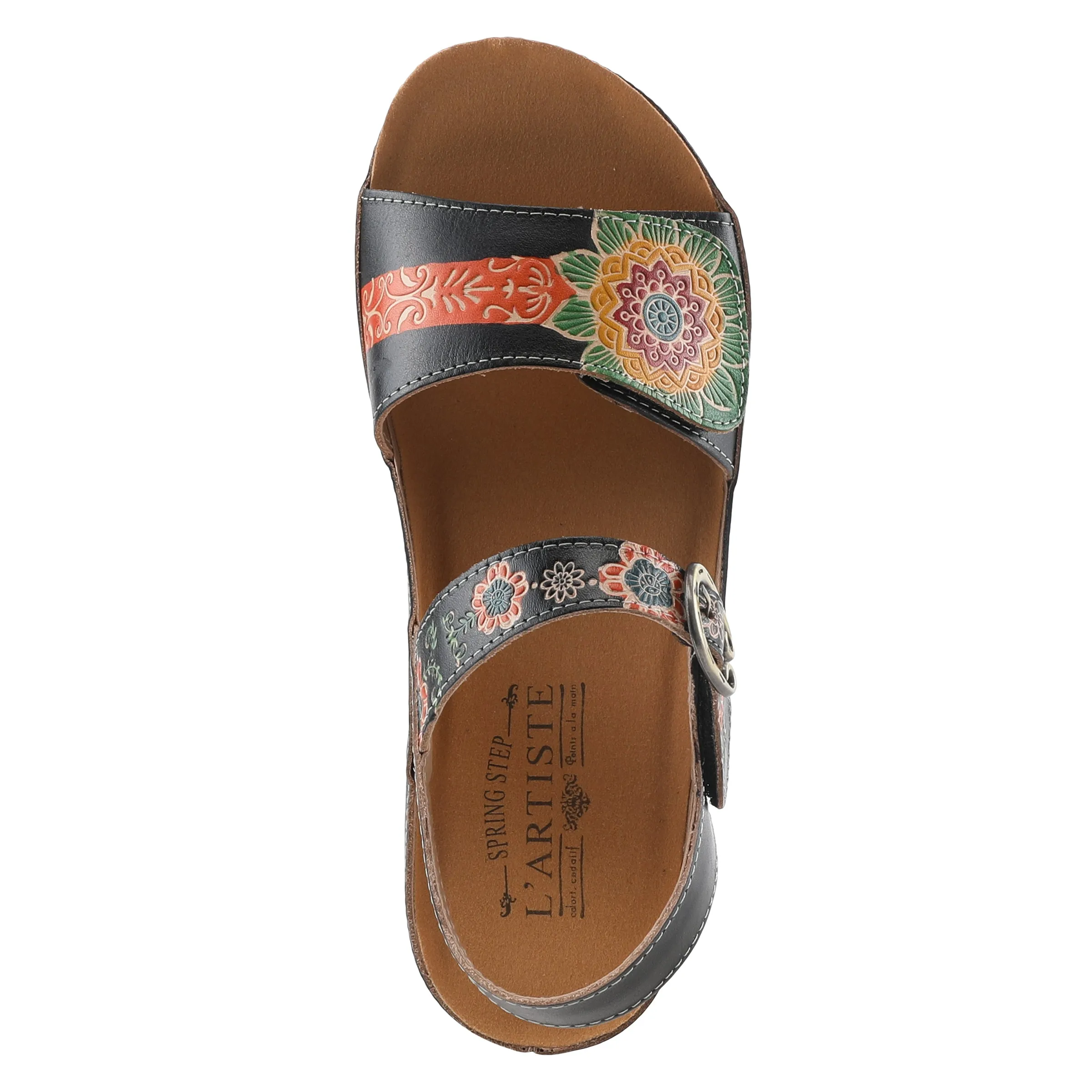 Spring Step Shoes L'Artiste Roshni Sandals Women's Hand Painted Leather