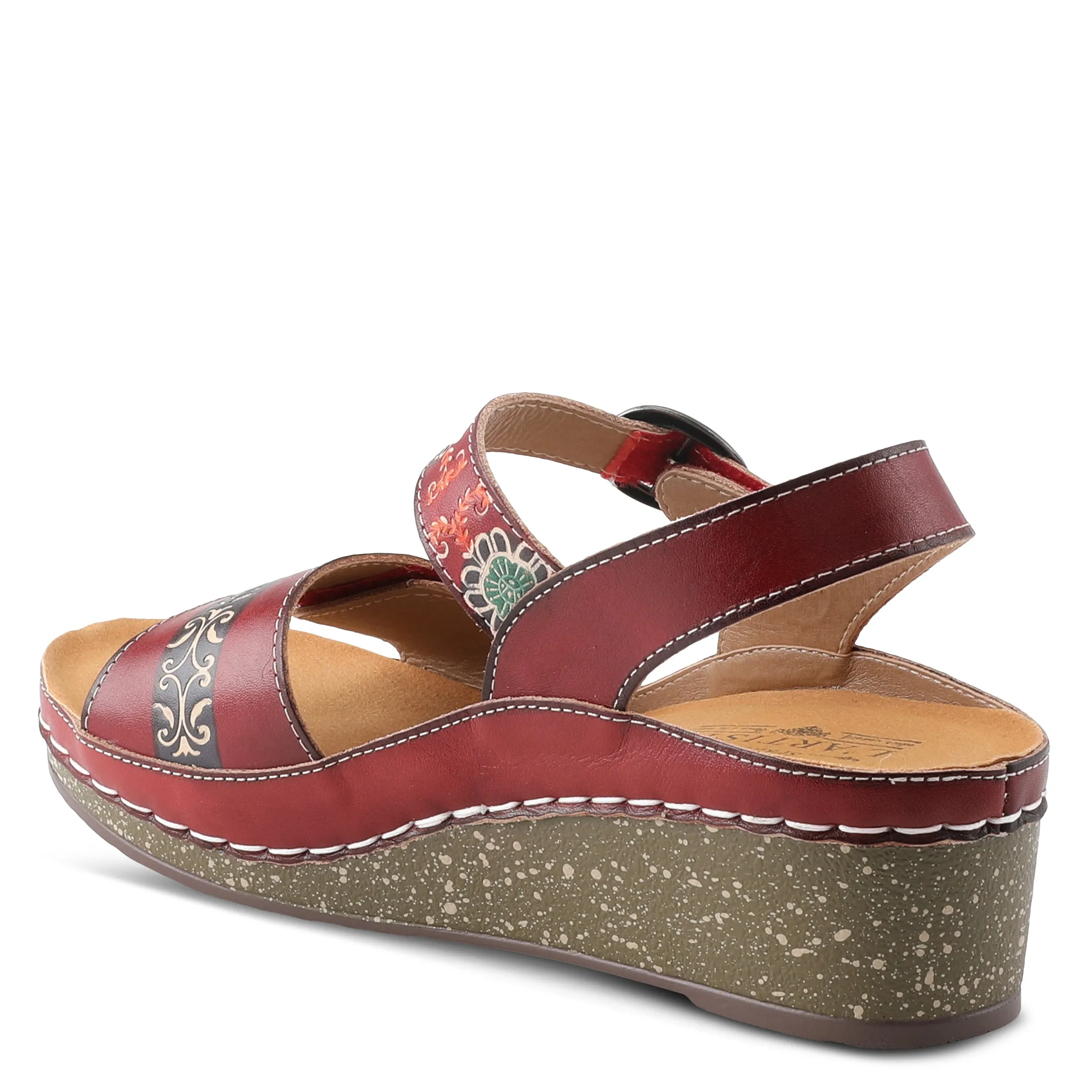 Spring Step Shoes L'Artiste Roshni Sandals Women's Hand Painted Leather