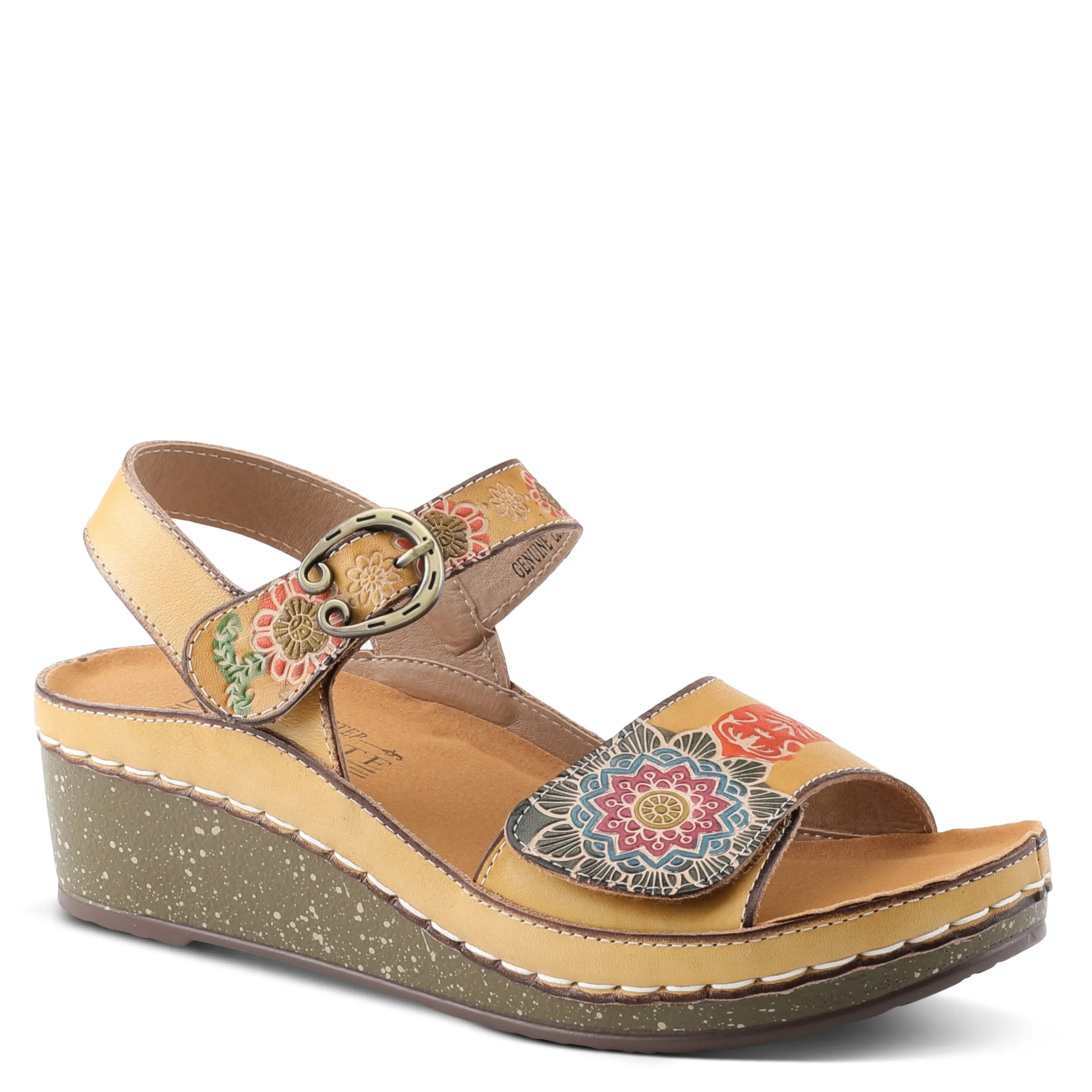 Spring Step Shoes L'Artiste Roshni Sandals Women's Hand Painted Leather