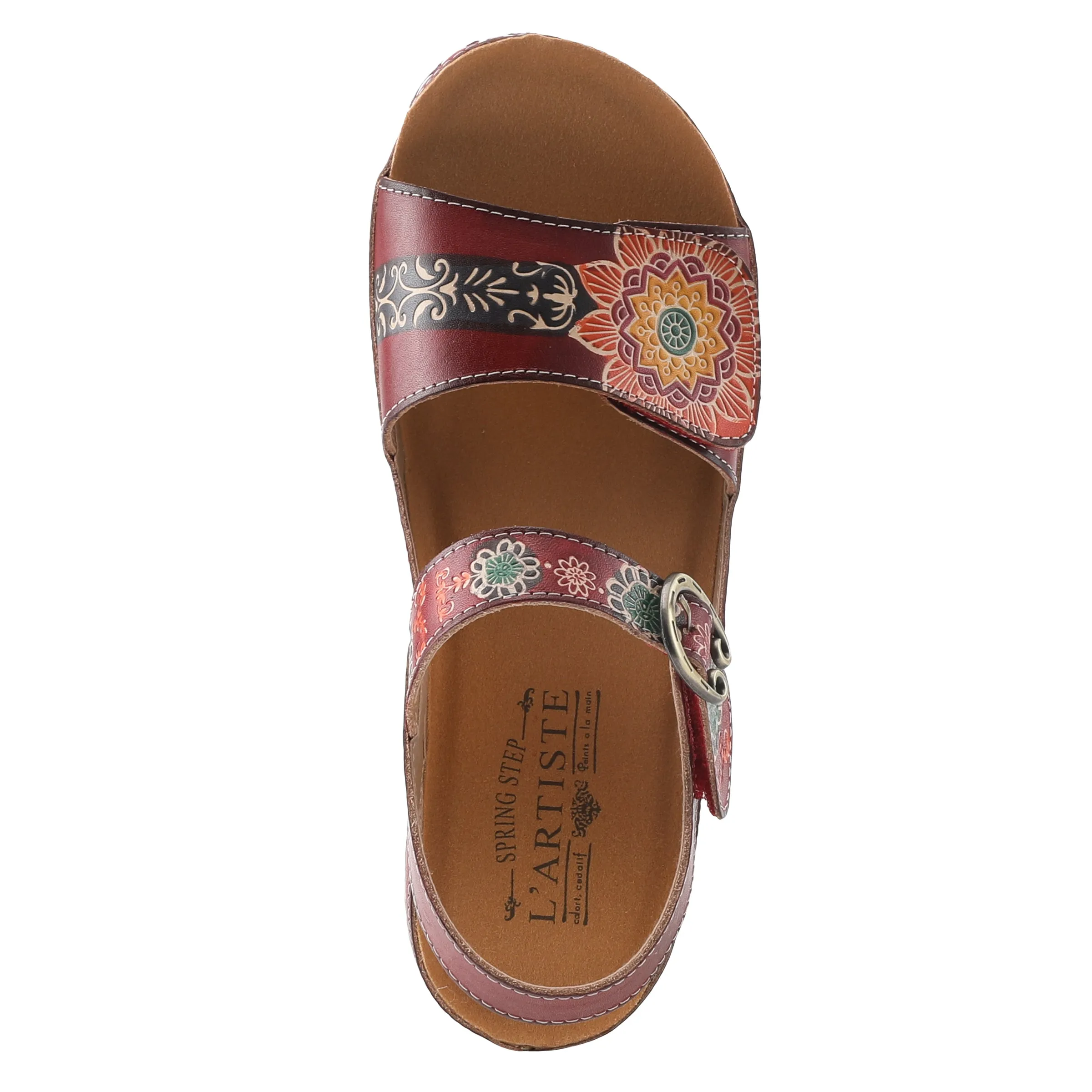 Spring Step Shoes L'Artiste Roshni Sandals Women's Hand Painted Leather