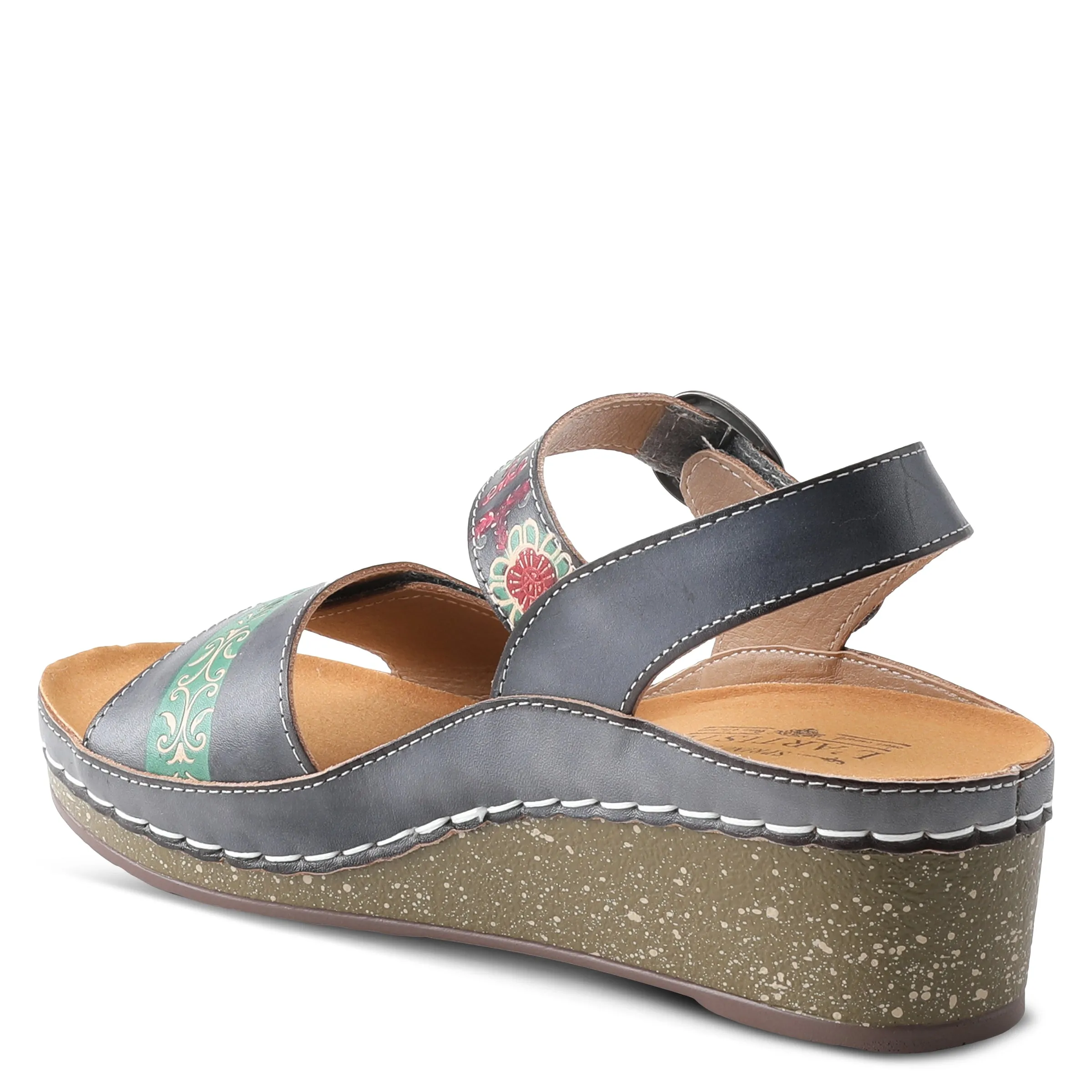 Spring Step Shoes L'Artiste Roshni Sandals Women's Hand Painted Leather
