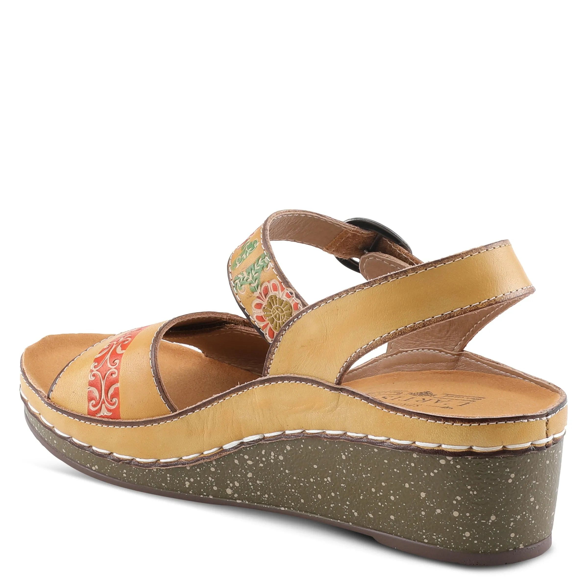 Spring Step Shoes L'Artiste Roshni Sandals Women's Hand Painted Leather