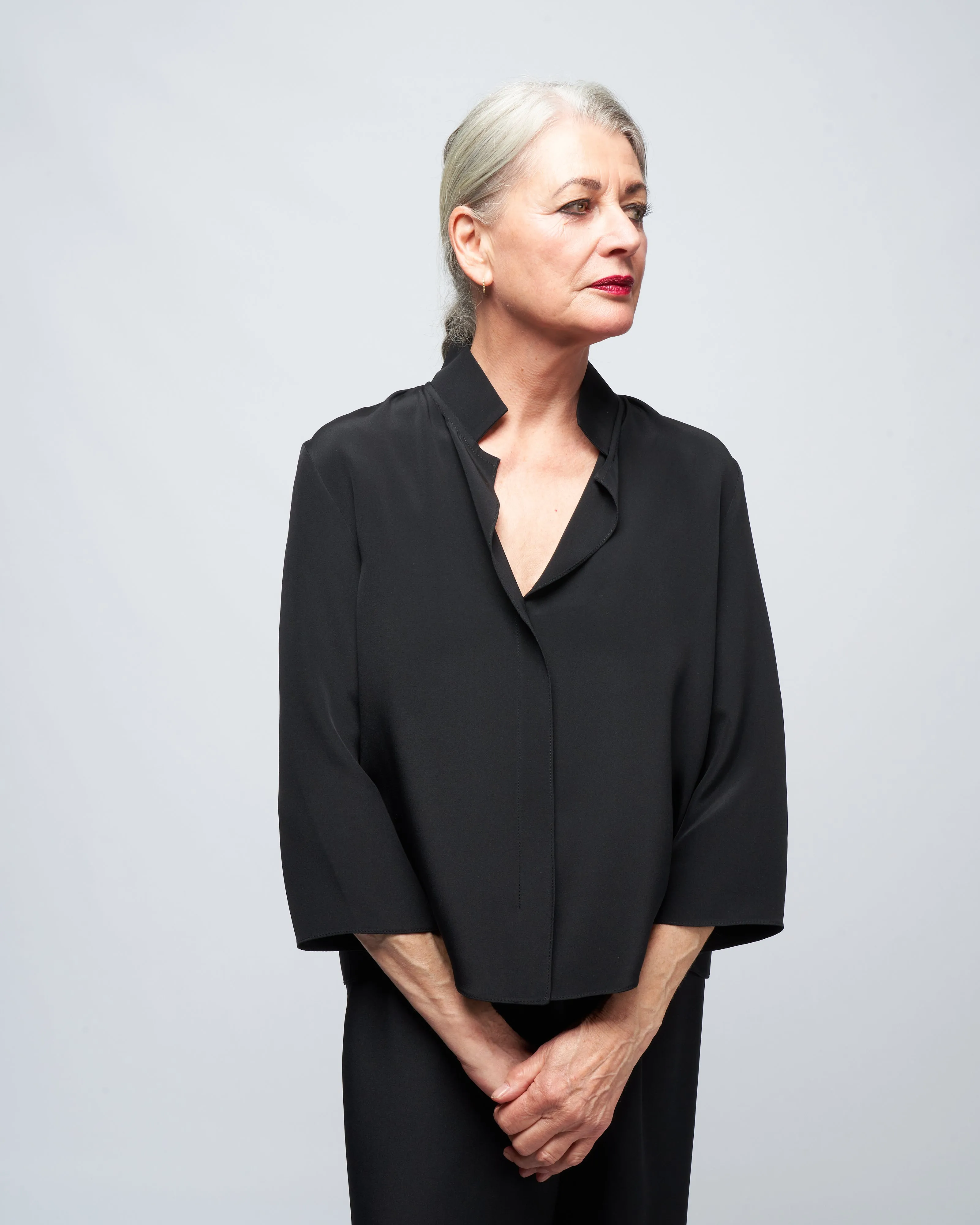 square front frolic top - black