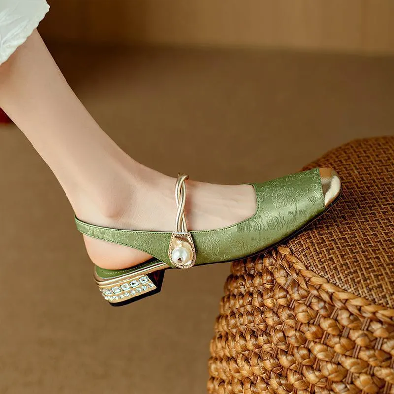 Square Toe Cap Flat Heels
