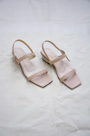 Square Toe Two Strap Low Blocks