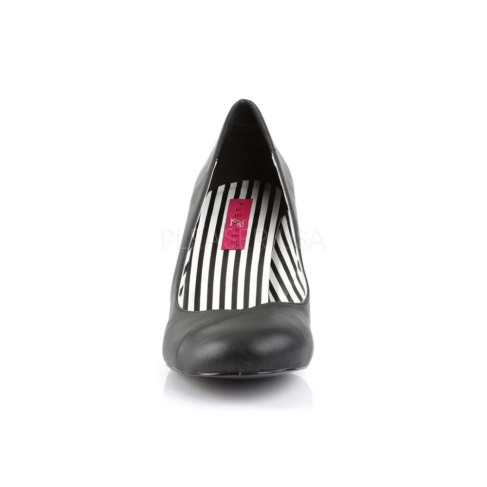 SS-JENNA-01 Pump  | Black Faux Leather