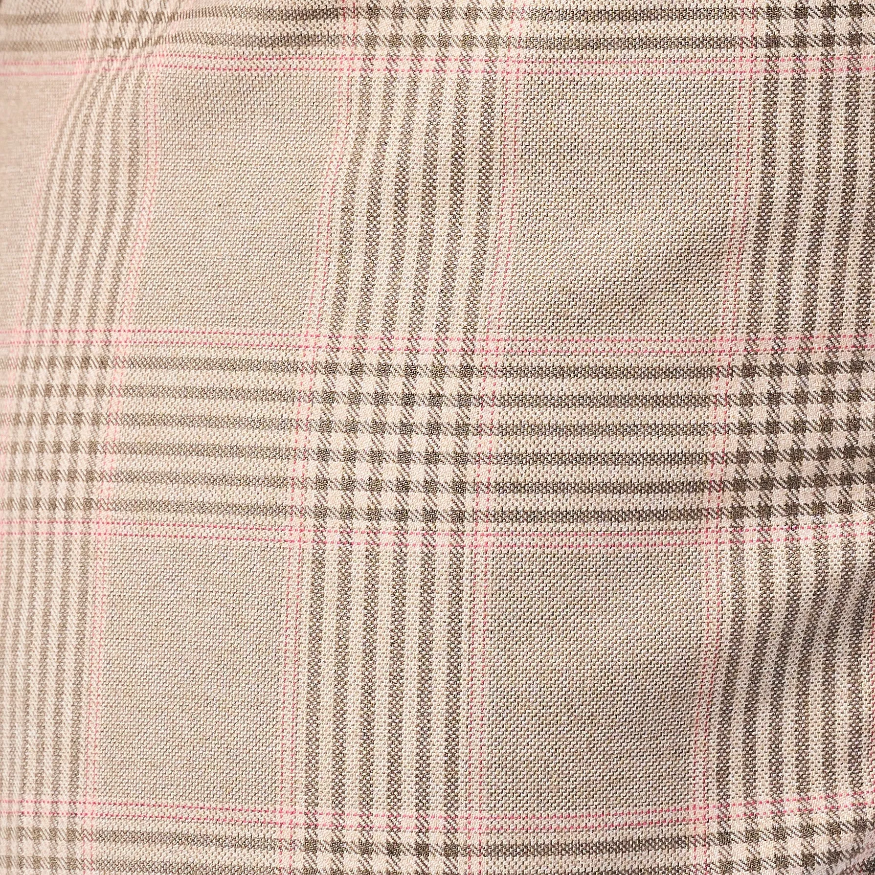Tan and Pink Plaid 3 Piece Suit