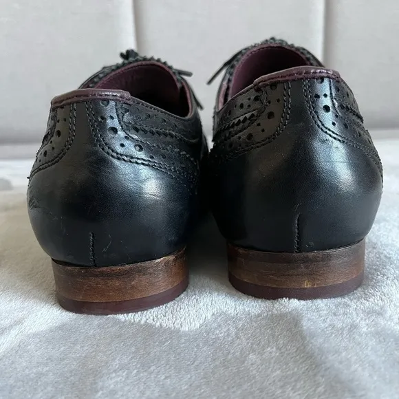 TED Baker London Black Granet Wingtip Oxfords men’s Dress Shoes size 9.5…