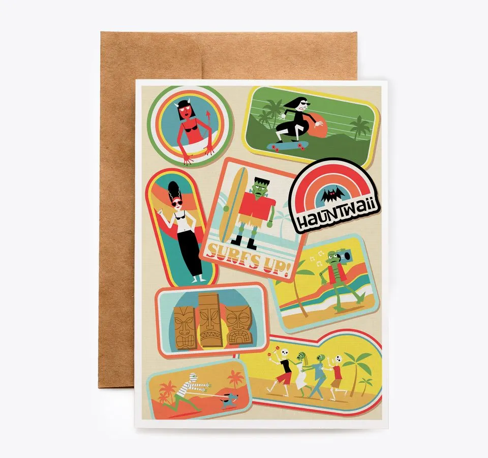 Tiki Hauntwaii Greeting Card