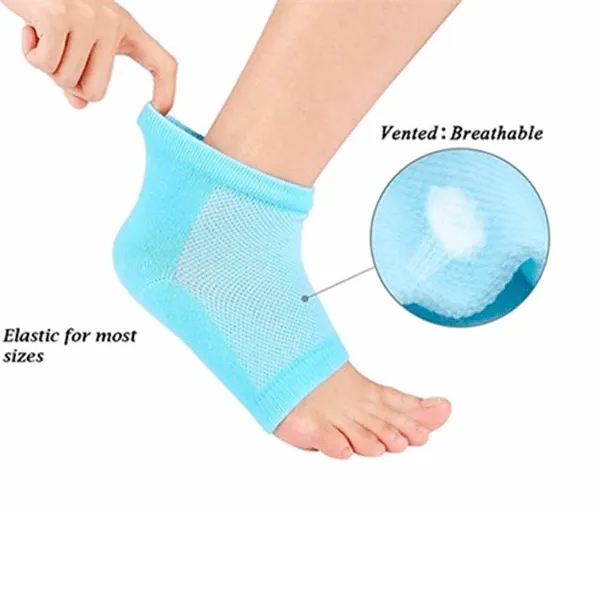 Toe-less Silicone Gel Heel Socks For Anti-Crack Foot Care And Heel Pain