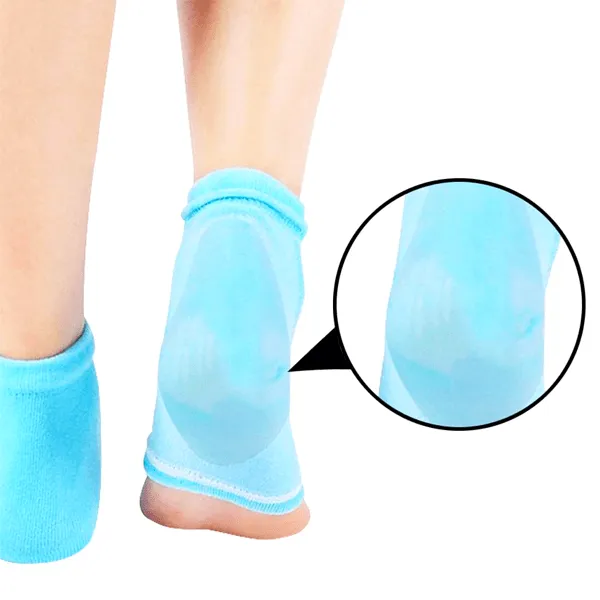 Toe-less Silicone Gel Heel Socks For Anti-Crack Foot Care And Heel Pain