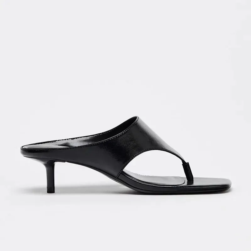 Toe Post Kitten Heels Sandals