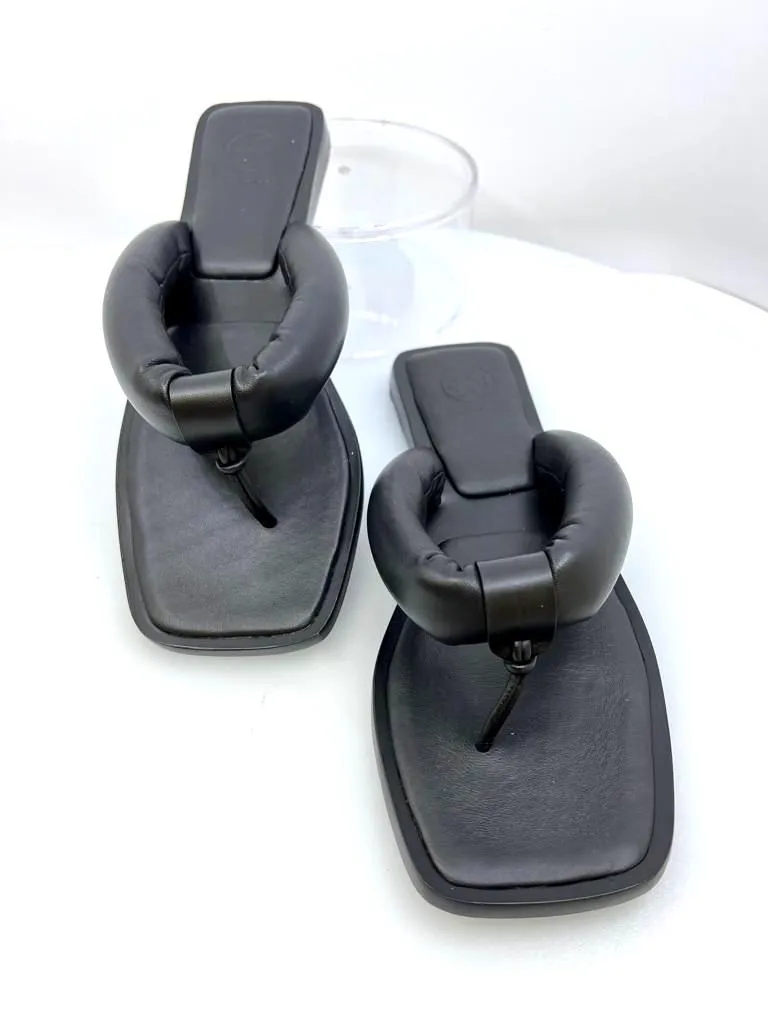 TORY BURCH PUFFY PADDED SLIDE SANDALS