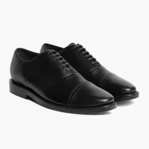 Valen Black Brogues Shoes