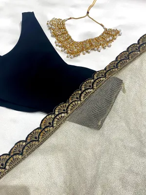 VELLA Black and Gold Dupatta