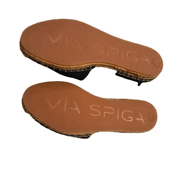 VIA SPIGA denim espadrille flat Brisa d’orsay vacation resort round toe shoe sz6