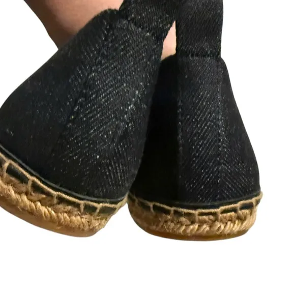 VIA SPIGA denim espadrille flat Brisa d’orsay vacation resort round toe shoe sz6