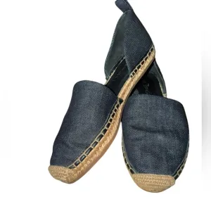 VIA SPIGA denim espadrille flat Brisa d’orsay vacation resort round toe shoe sz6