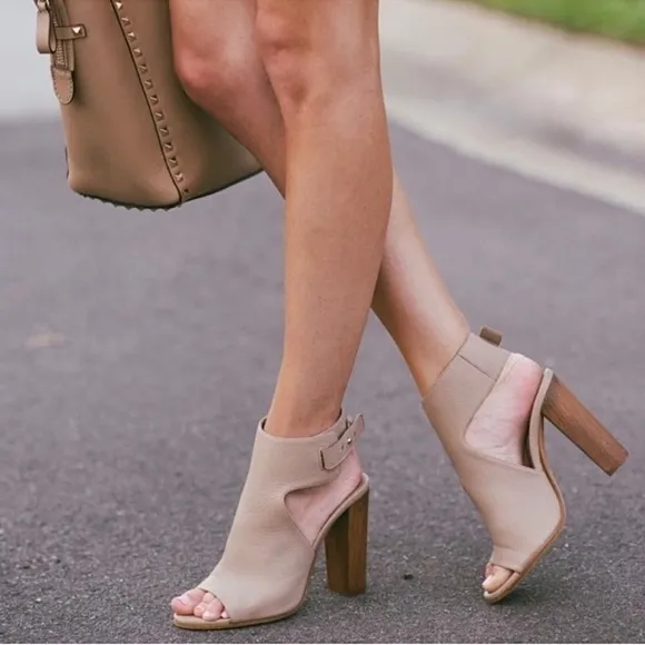 Vince Addie Cutout Open Toe Slingback Bootie