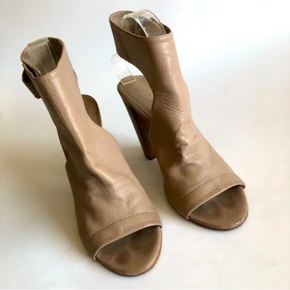 Vince Addie Cutout Open Toe Slingback Bootie