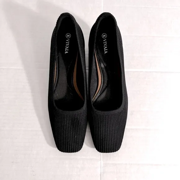 Vivaia Square Toe Chunky Heel