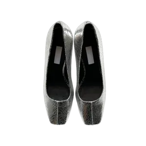 Vivian Pump in Crackled Silver