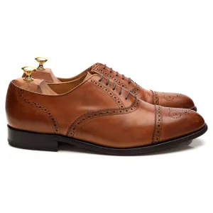 'Wallace' Tan Brown Leather Oxford Brogues UK 10.5 G