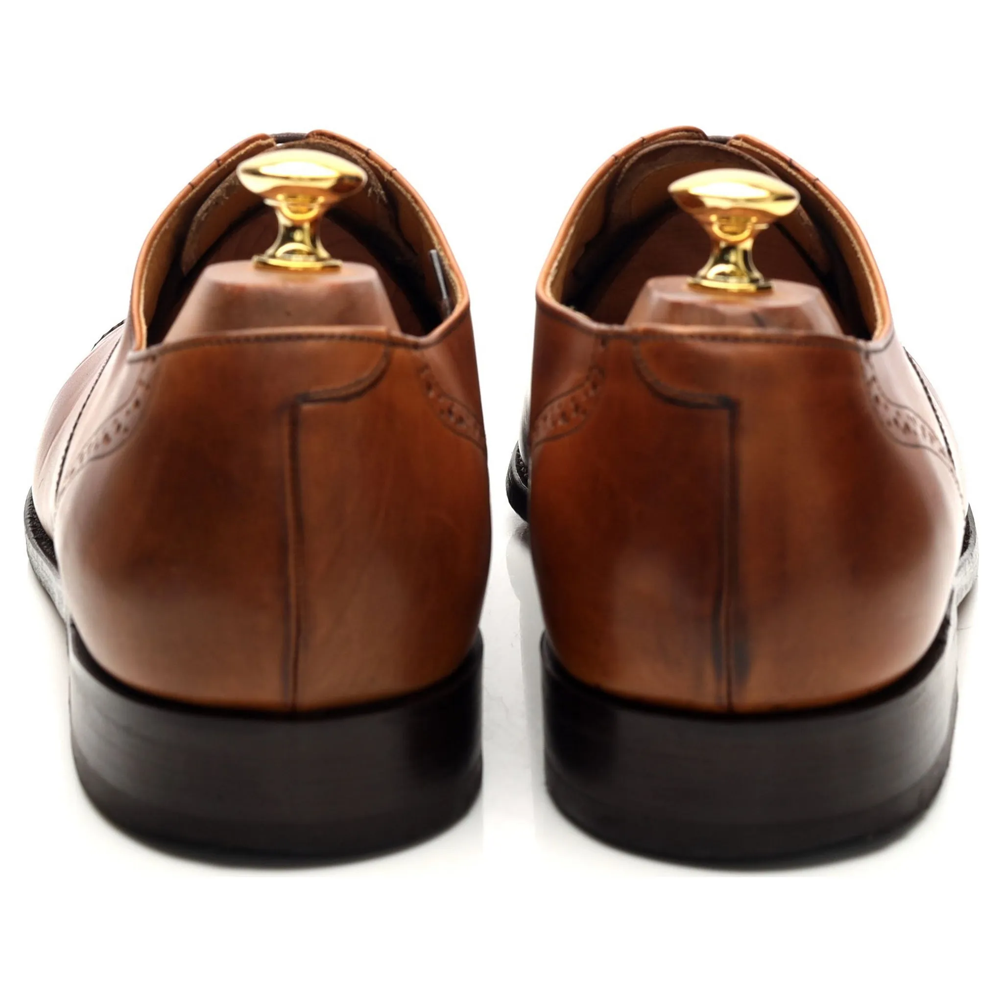 'Wallace' Tan Brown Leather Oxford Brogues UK 10.5 G