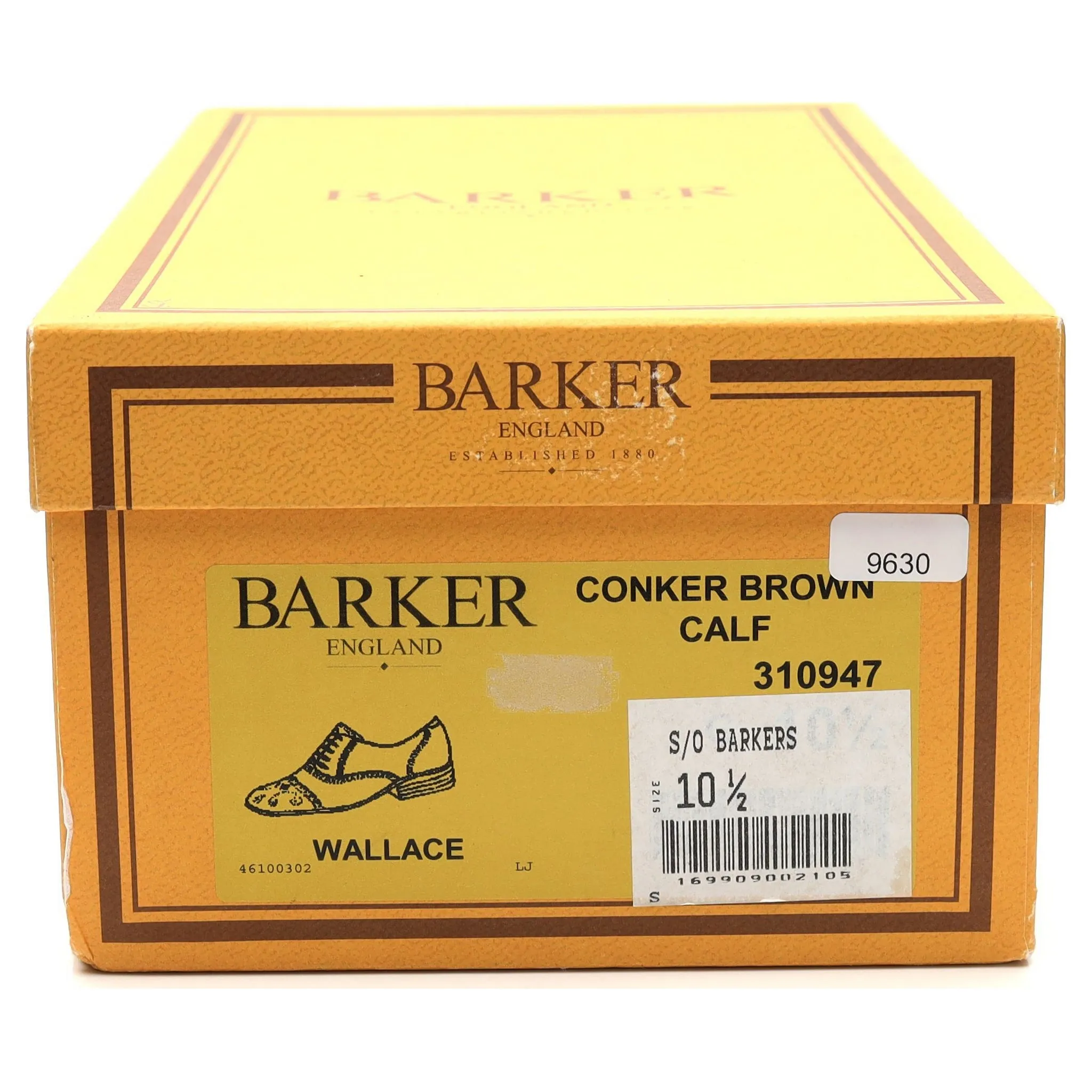 'Wallace' Tan Brown Leather Oxford Brogues UK 10.5 G