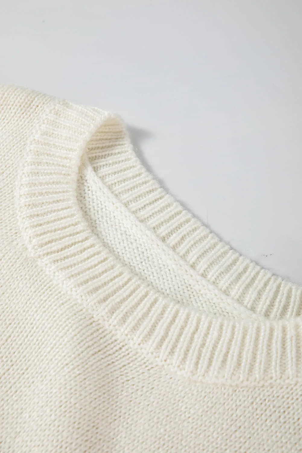 White Snowflake Christmas Tunic Sweater