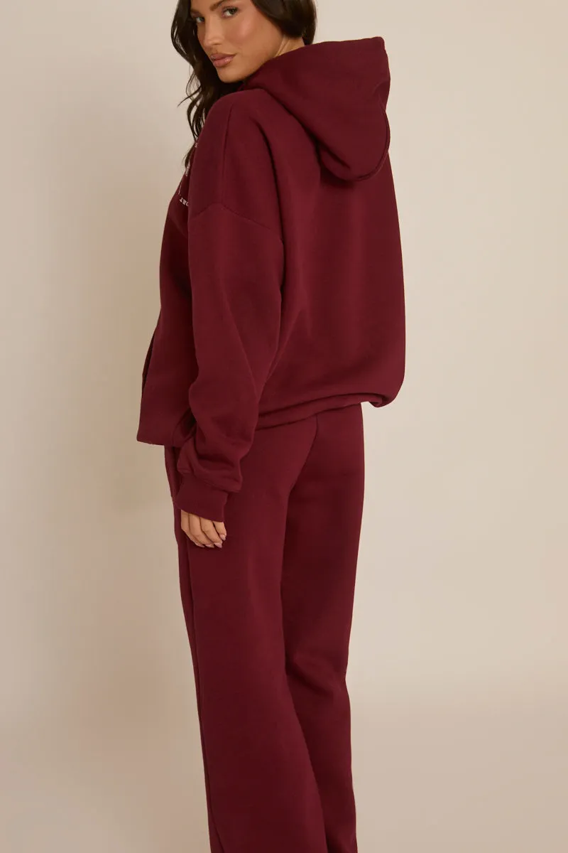 Wine Rebel Sport Wide Leg Joggers - Mckenna