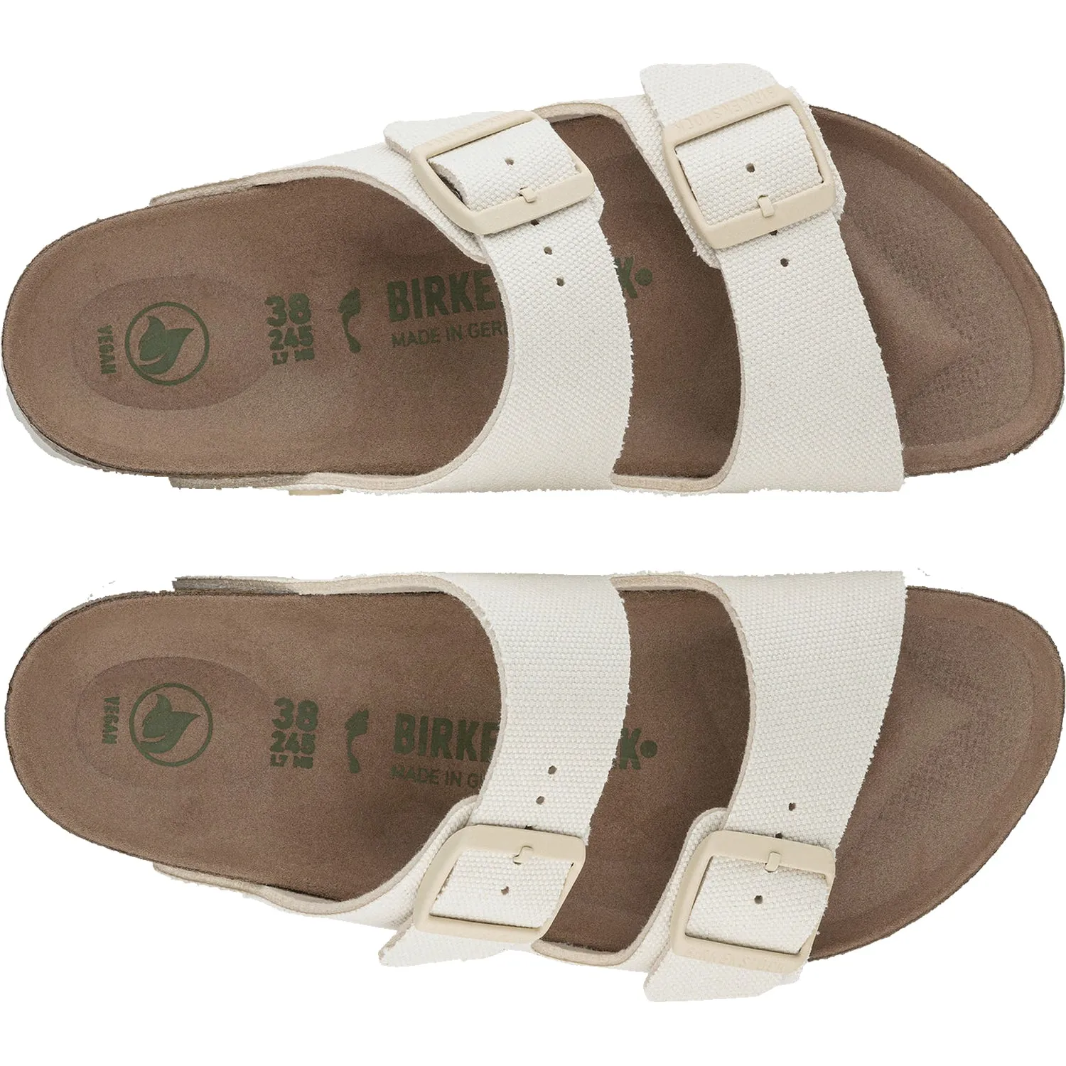 Women's Birkenstock Arizona Vegan Eggshell Canvas