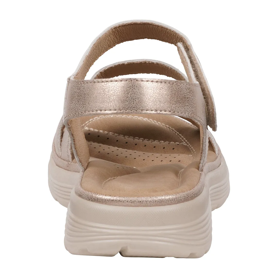 Women's Judy Gold Velcro Comfort Flat Sandals