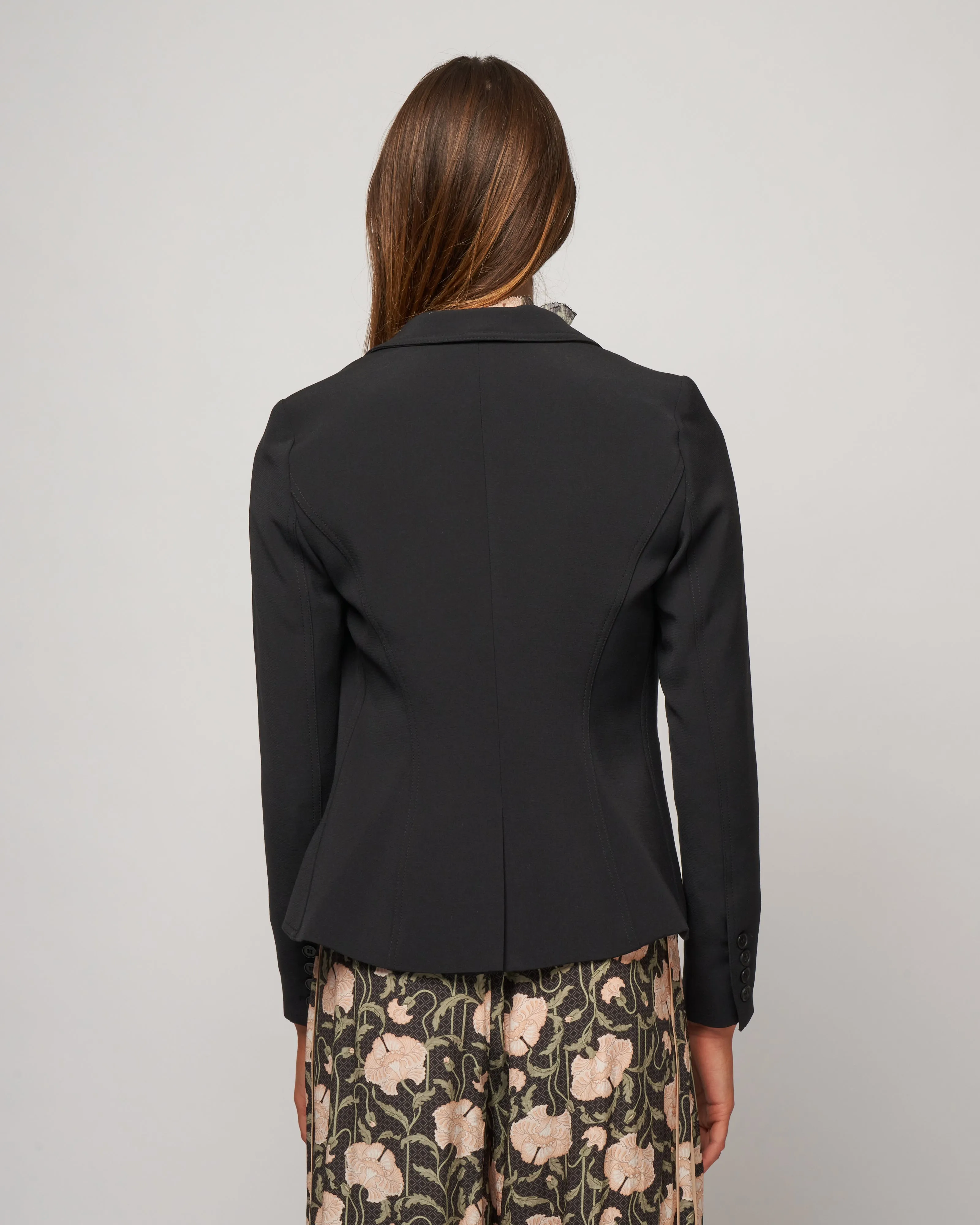 wrap blazer - black