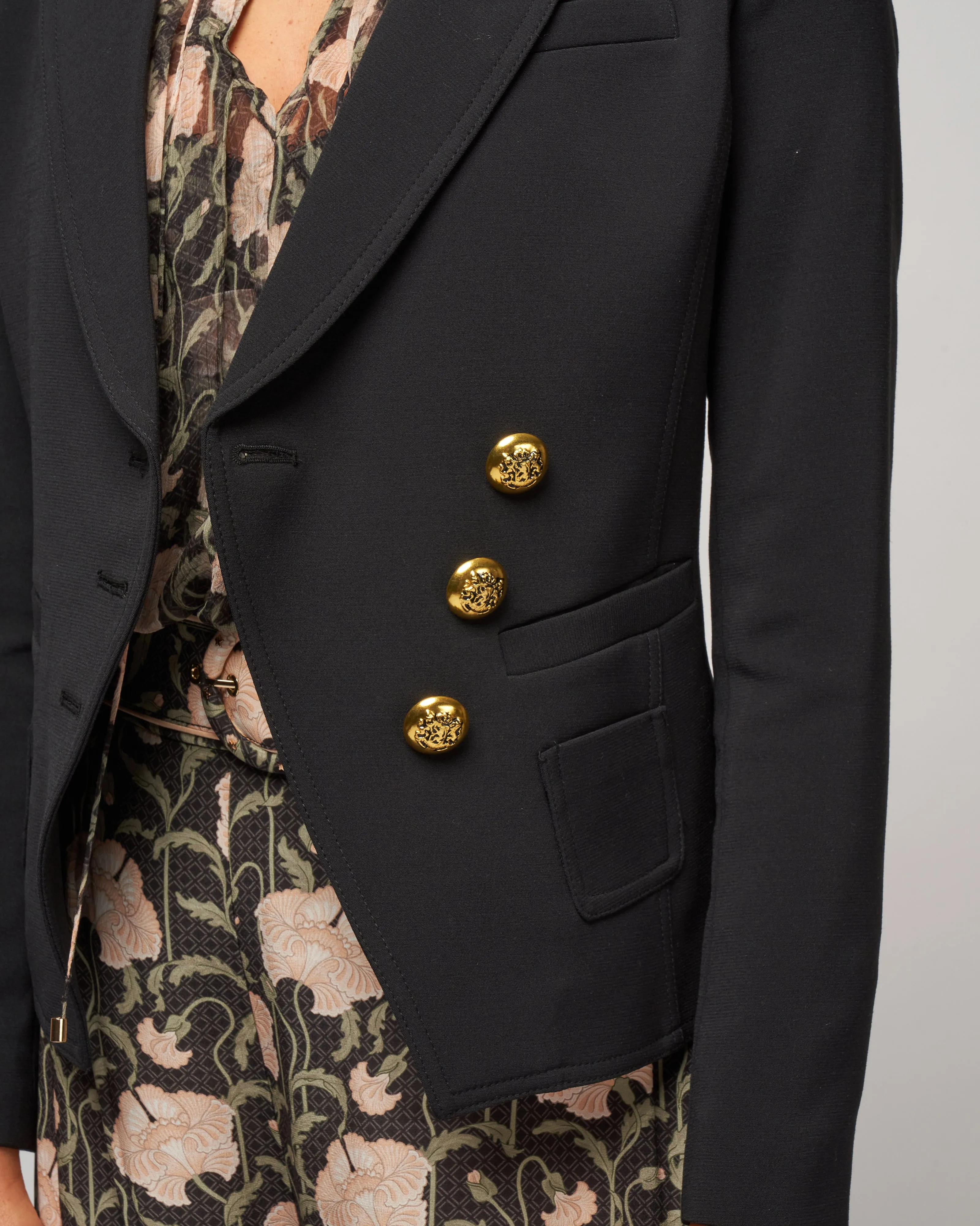 wrap blazer - black