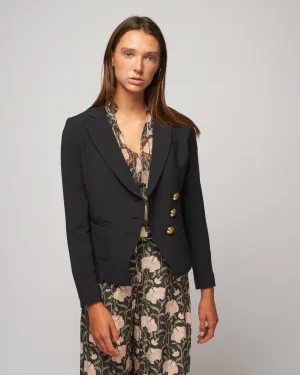 wrap blazer - black
