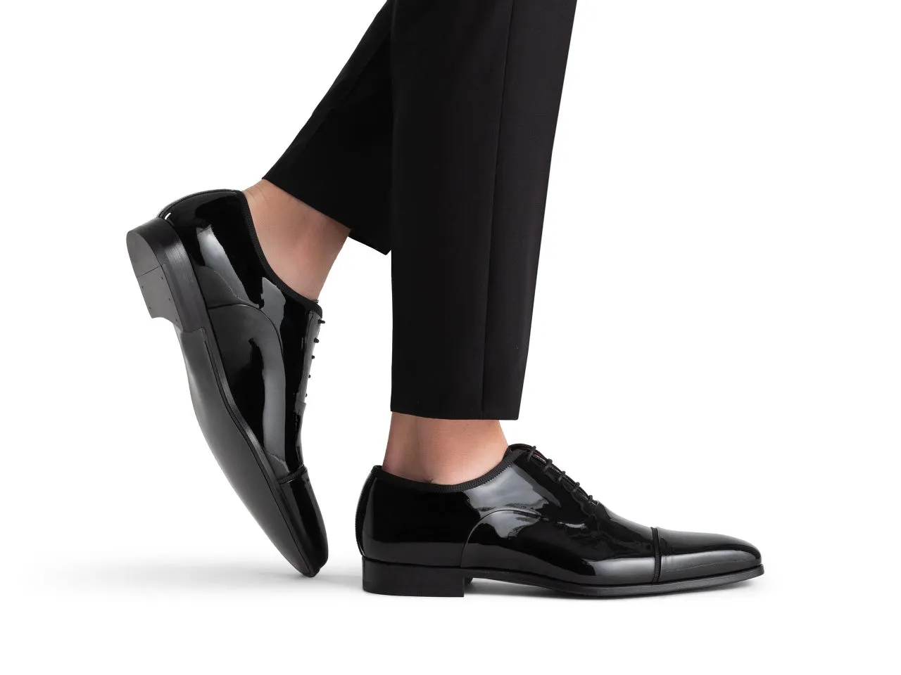 Yuan Black Patent Oxford Shoes